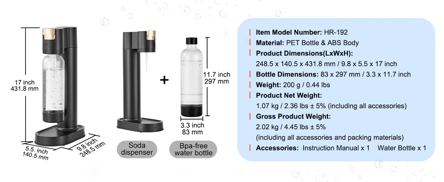 Carbonating Bottle - Home Soda Maker