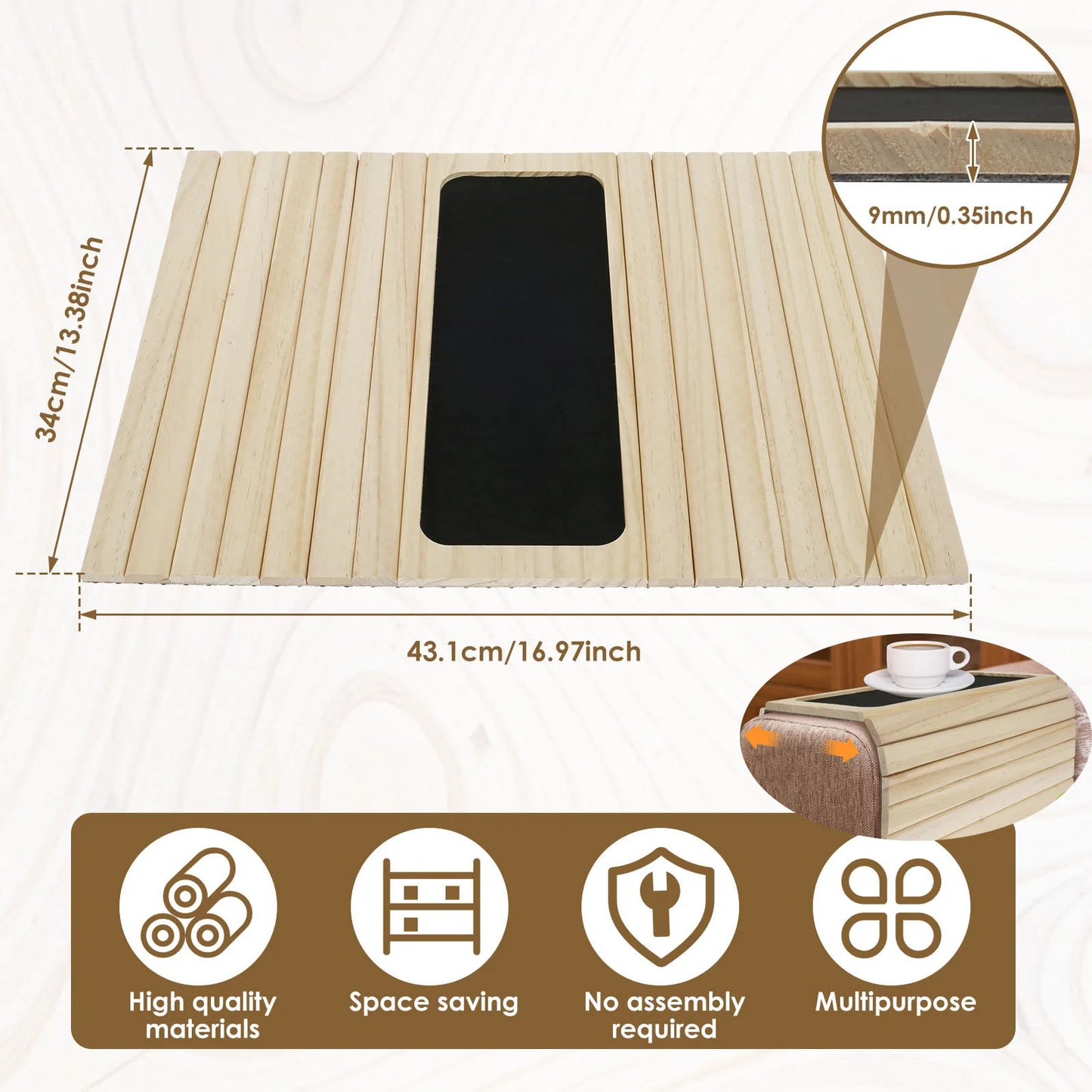 Bamboo Couch Cup Holder