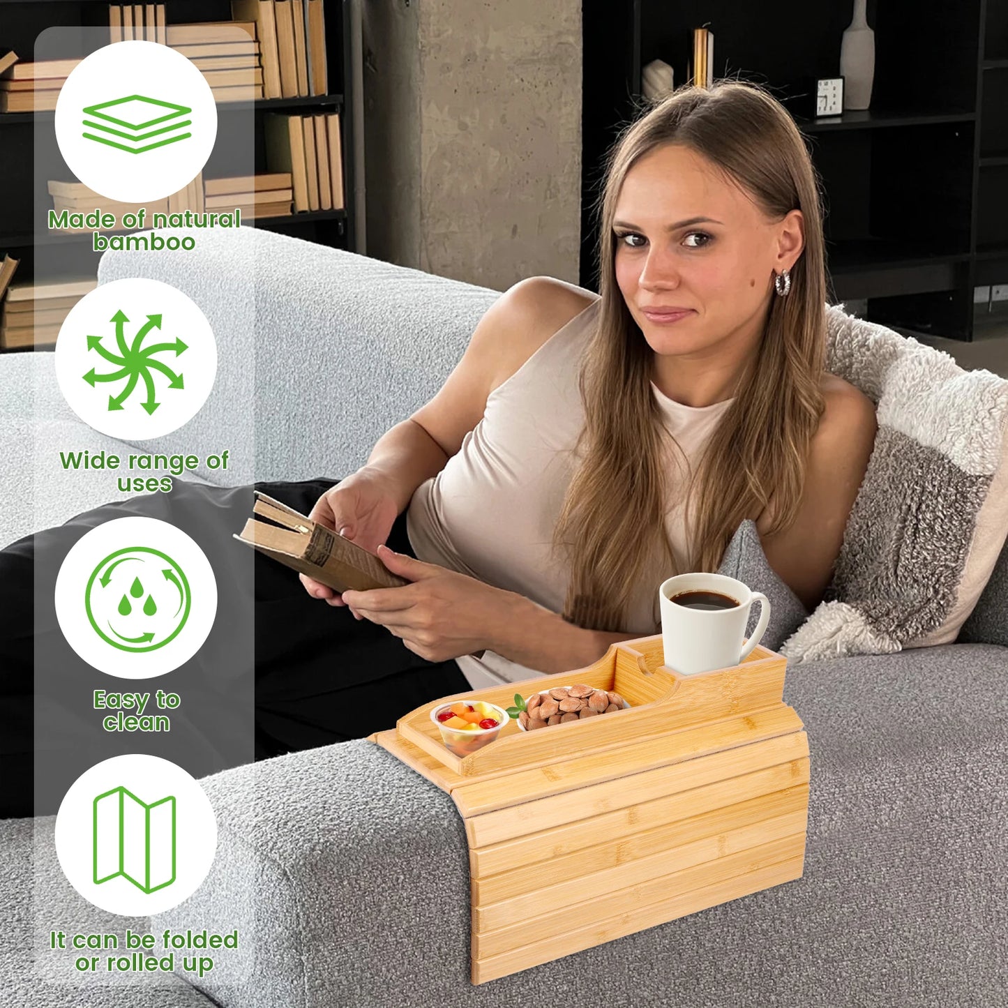 Bamboo Couch Cup Holder