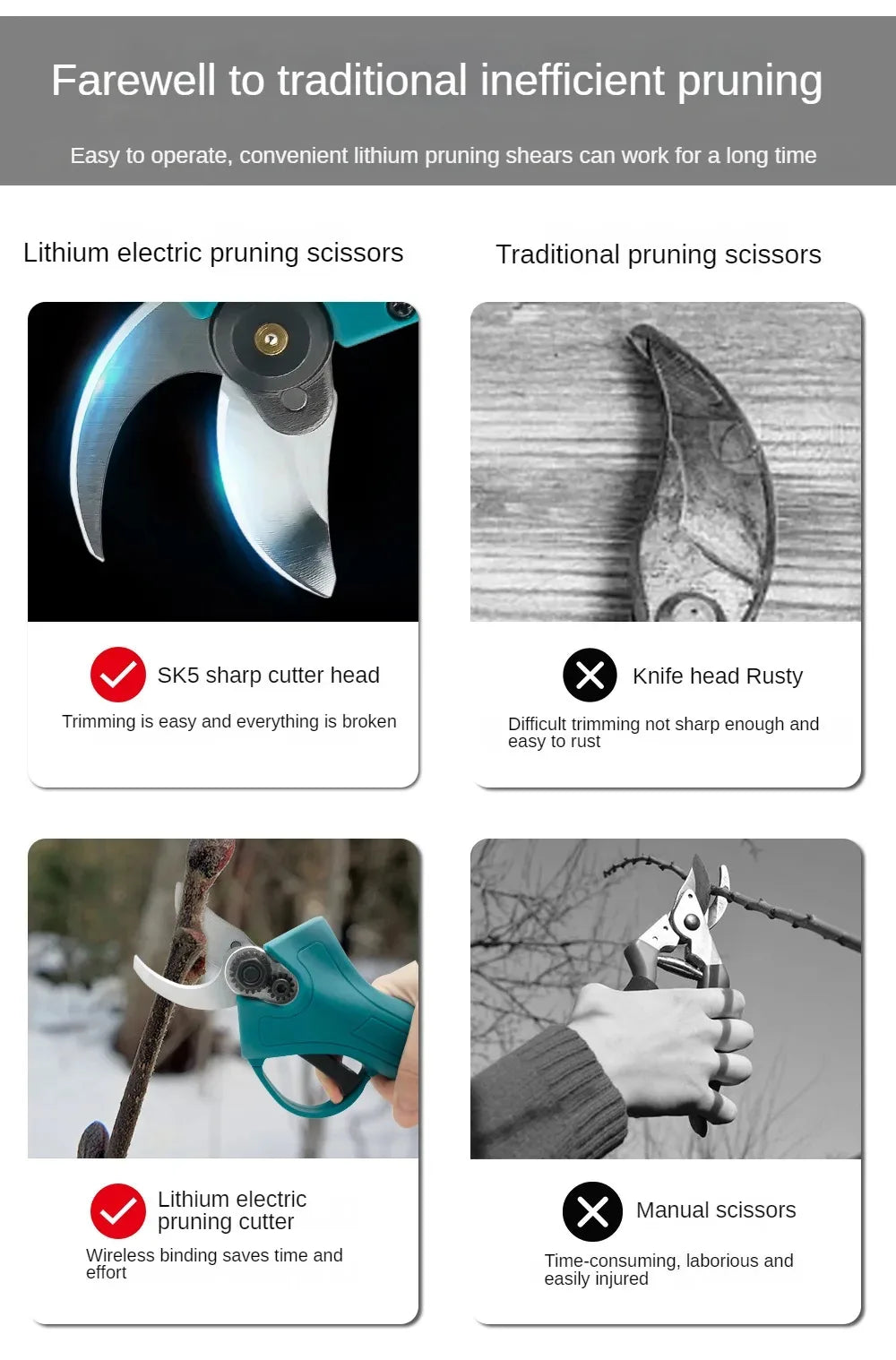 21V Electric Pruning Shears